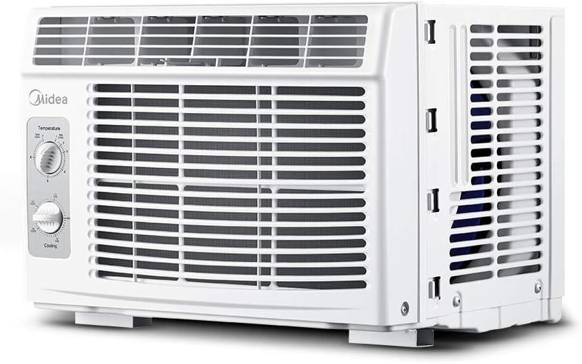 Window Air Conditioner 5,000 BTU Small Room Cooling Up To 150 Sq Ft White