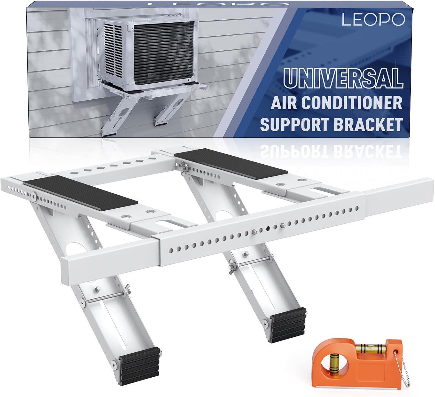No Drilling Window AC Support Bracket, Adjustable Support Fits Single & Double-H