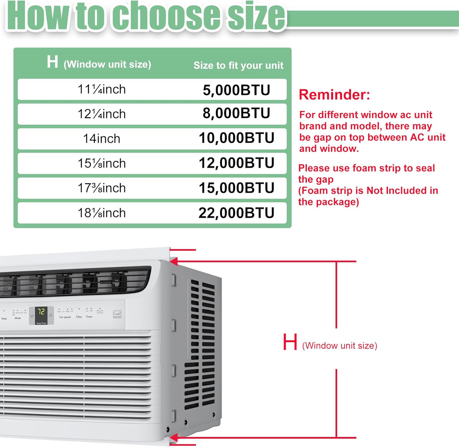 Window AC Side Panels with Frame Set,Air Conditioner Accordion Filler Curtain Re