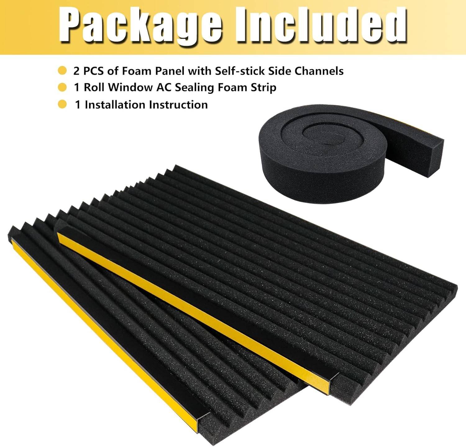Window Air Conditioner Foam Insulated Panels 17&Prime; H x 9&Prime; W x 7 8&Prime; T Window AC