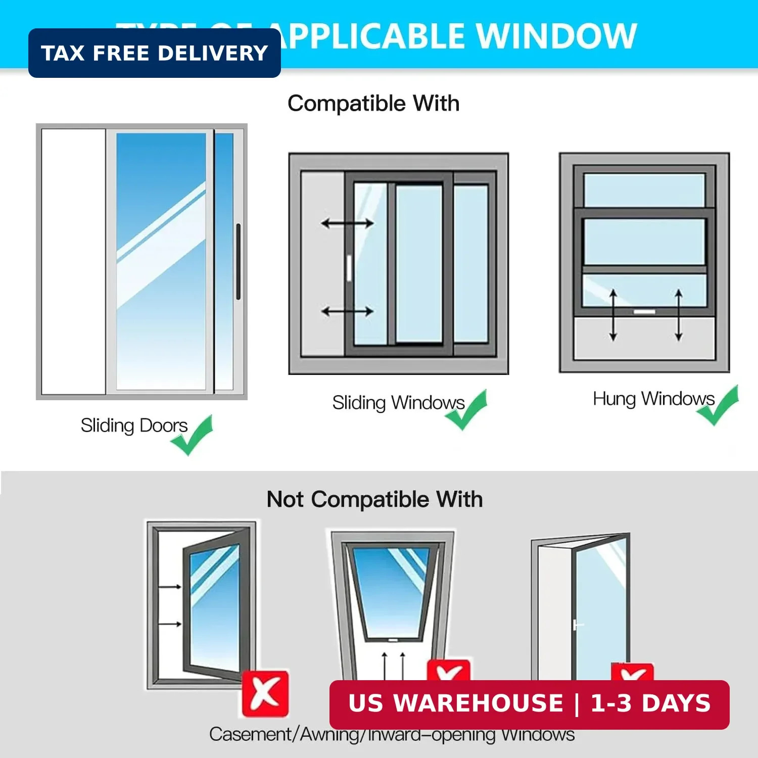 Portable Air Conditioner Window Kit,3-Layer Thickened Aluminum Foil &Cotton&Oxfo
