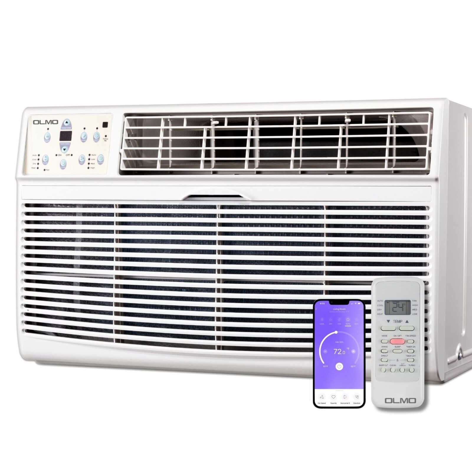 OLMO 12000 BTU 230V Through the Wall Air Conditioner Heating and Cooling – WiFi