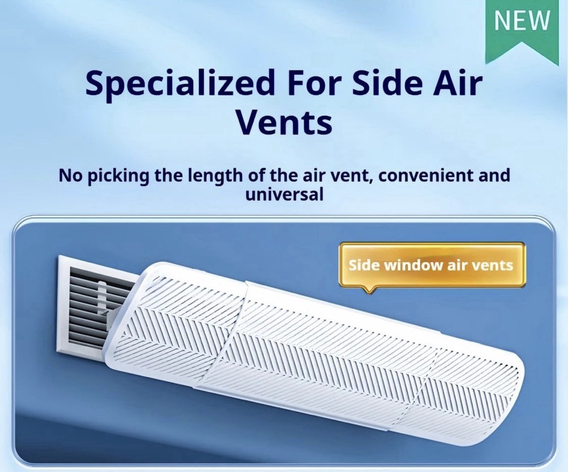 AC Vent Deflector Adjustable Air Conditioner Cover 35-47” Anti Direct Air