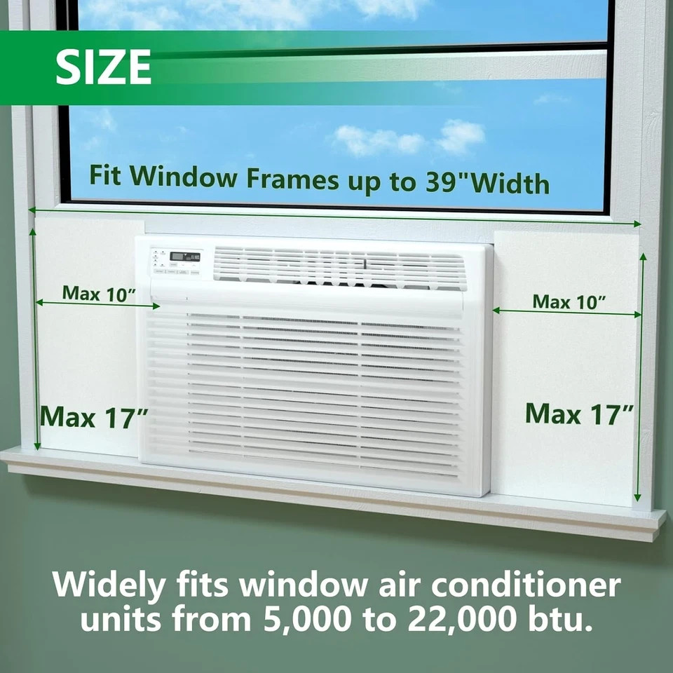 Window Air Conditioner Side Insulated Panel, Wintersummer Winter Heat and Draft