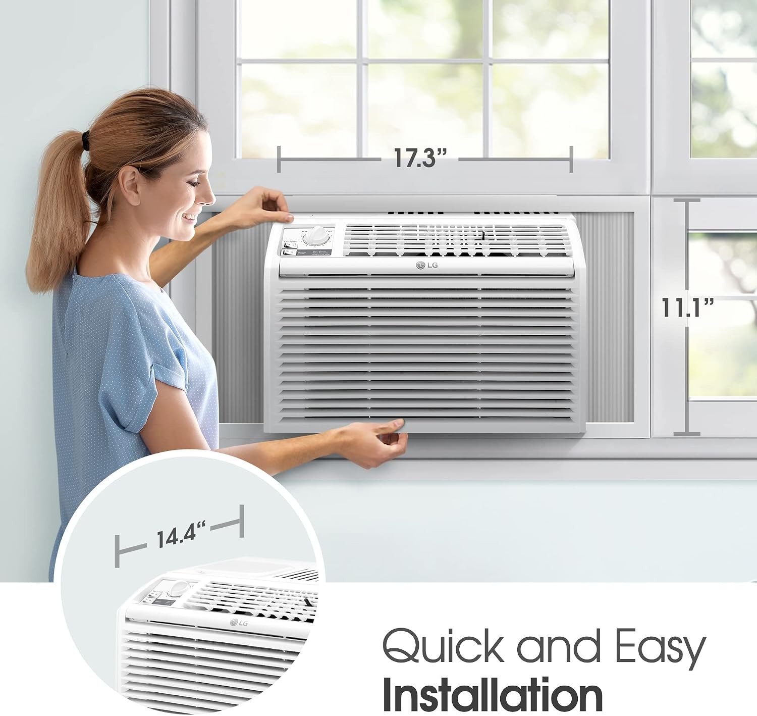 Window Air Conditioner 5000 BTU Ultra Quiet Compact White LW5023 Conditioners