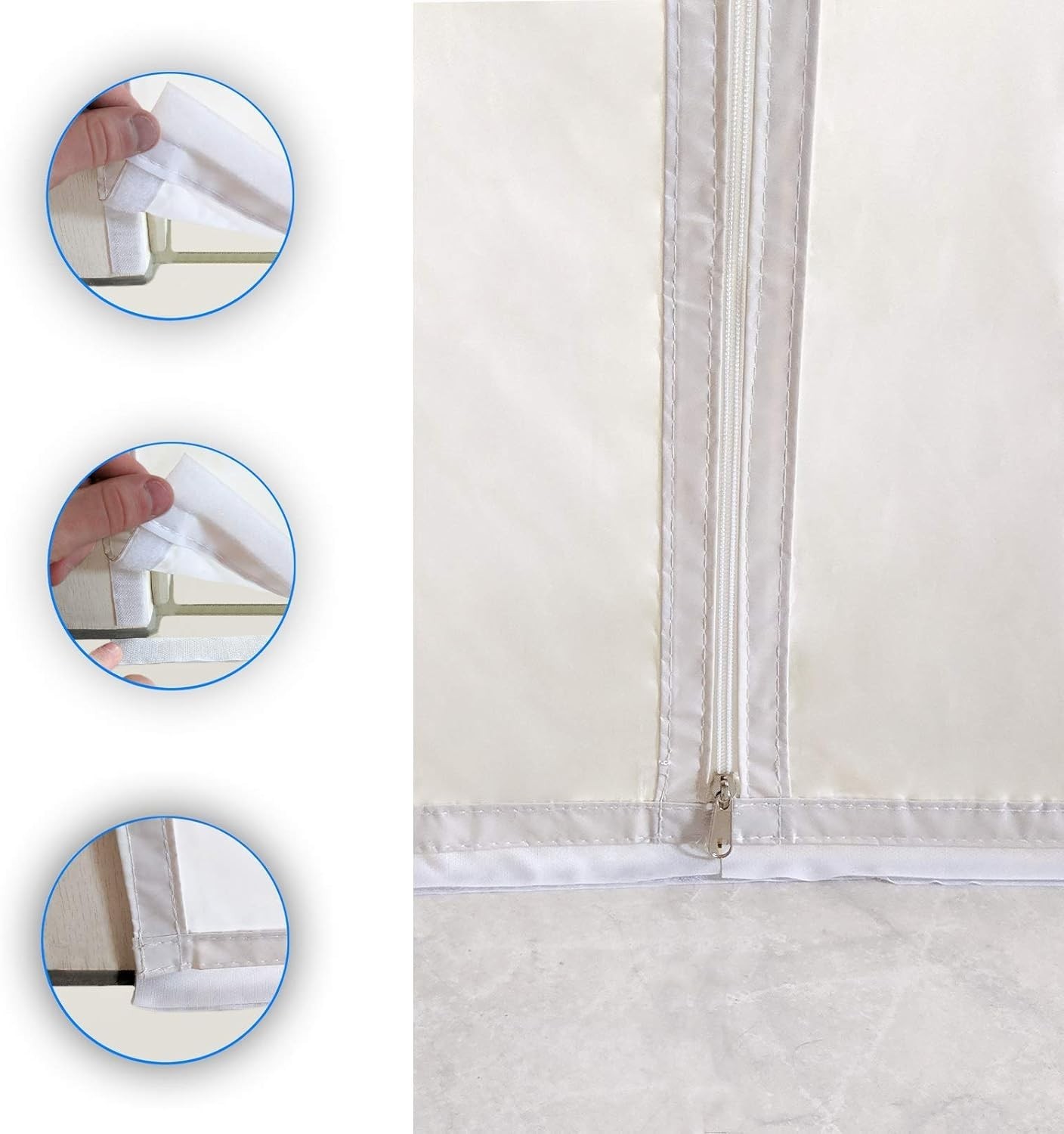 36×83 Inch Zipper Door Seal for Mobile AC – Energy-Saving & Easy to Install