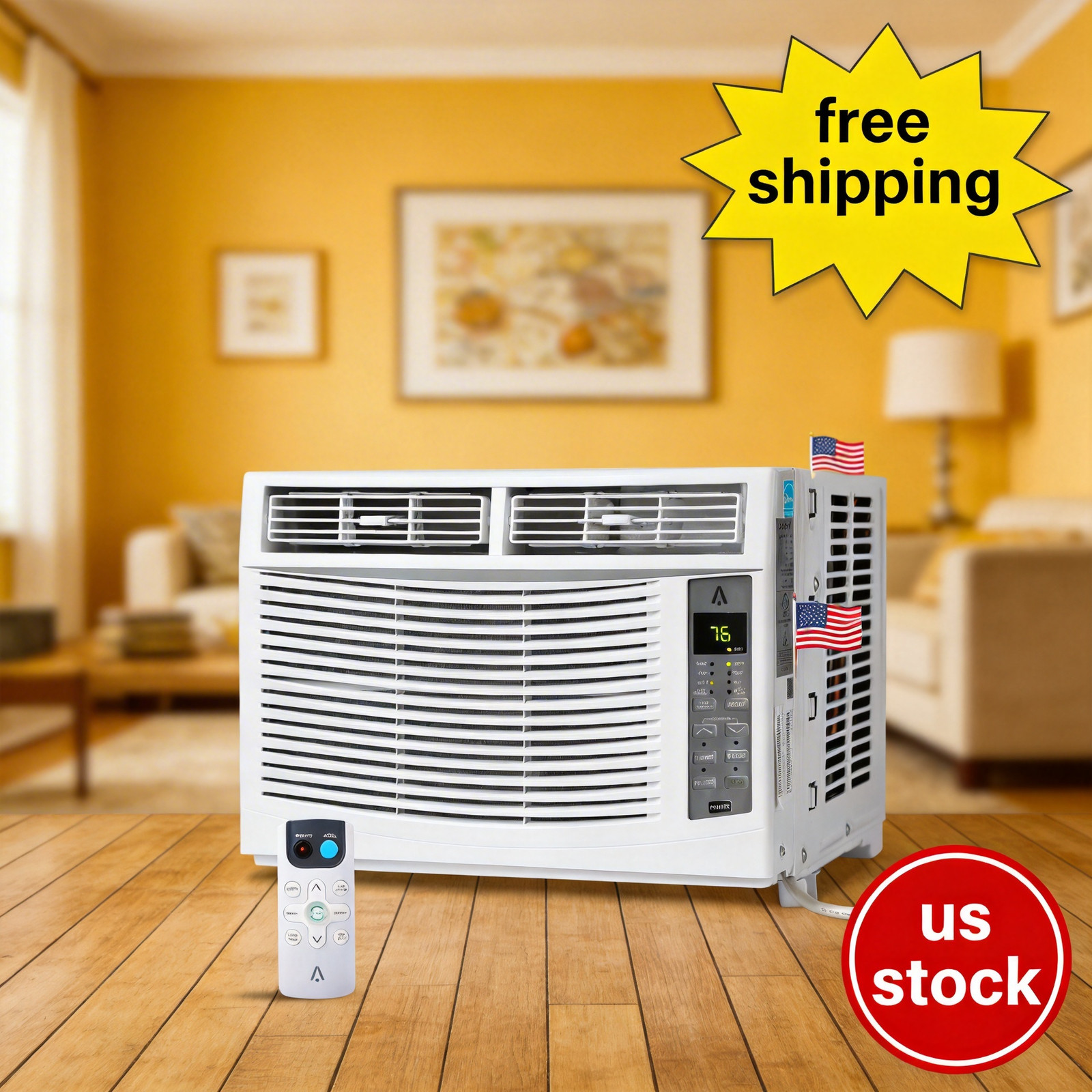 6000 BTU Window Air Conditioner with WiFi, 3-in-1 AC/Fan/Dehumidifier 24H Timer