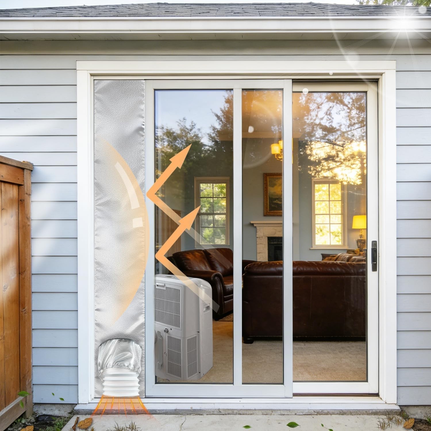 Efficient 98 Inch AC Vent Seal for Sliding Doors – Easy to Install & Waterproof