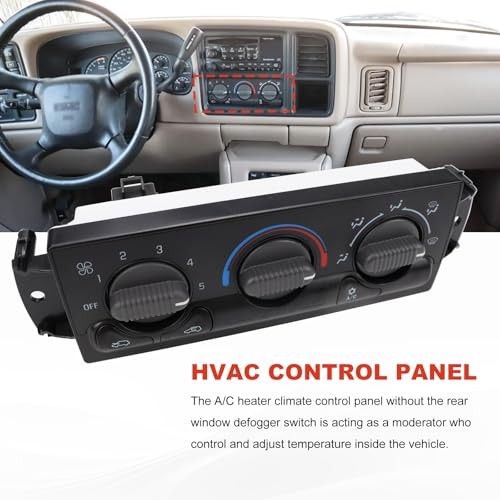 A/C Heater Climate Control Module Panel Compatible with 1999-2002 599-266