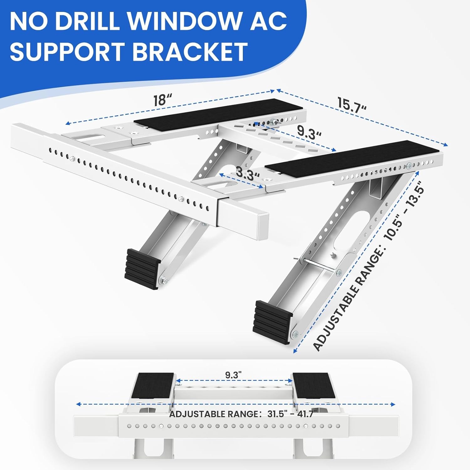 No Drill Window AC Support Bracket Adjustable Air Conditioner Support Bracket