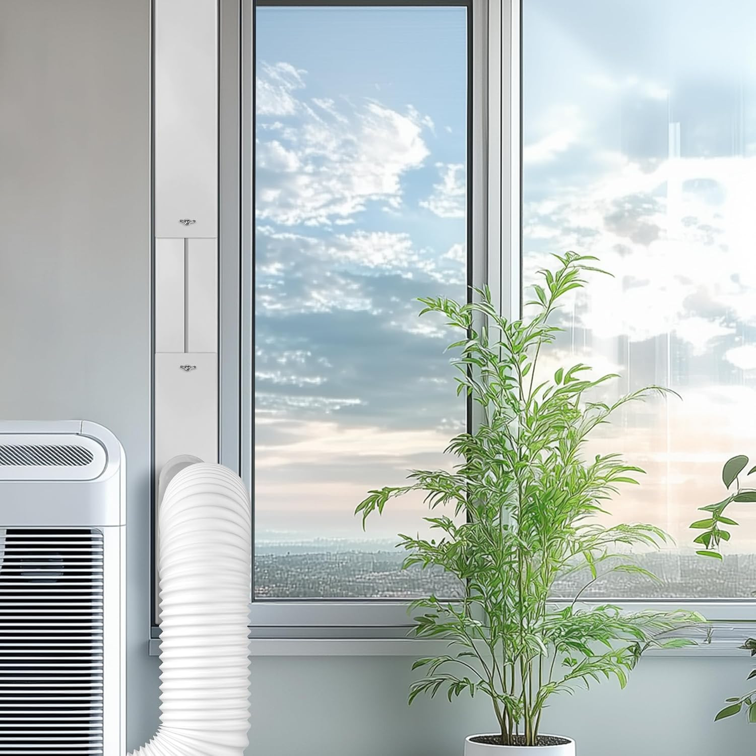 Kit de Ventana Aire Acondicionado Portatil Manguera Extensible Sellado Universal
