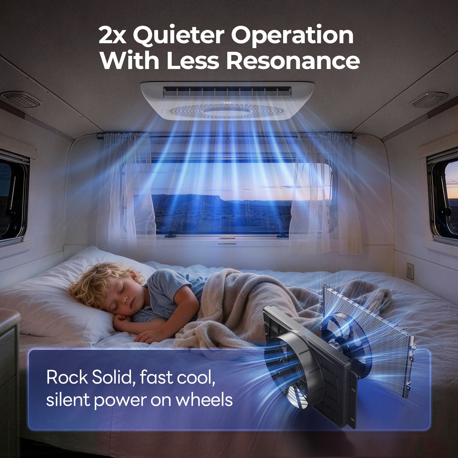 RV Air Conditioner Ducted 18,000 BTU Rooftop AC Camper Trailer WiFi Alexa Voice