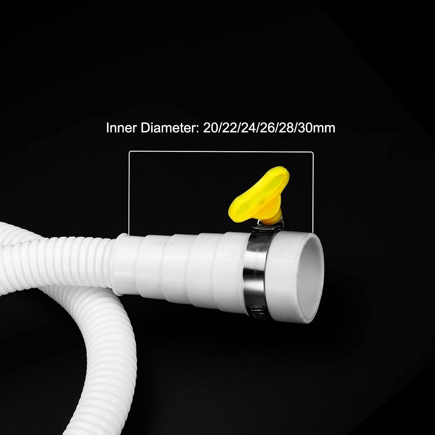 Universal Air Conditioner Drain Hose Multiple Size Connector 20-30Mm ID 3.3Ft wi