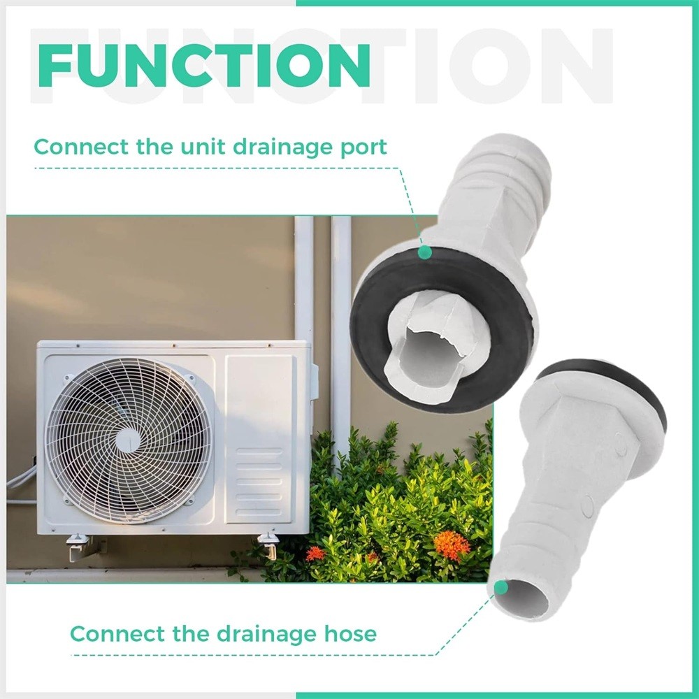 4 x 0.6 Inch Air Conditioner Drain Hose Connector Straight Fittings For Windows