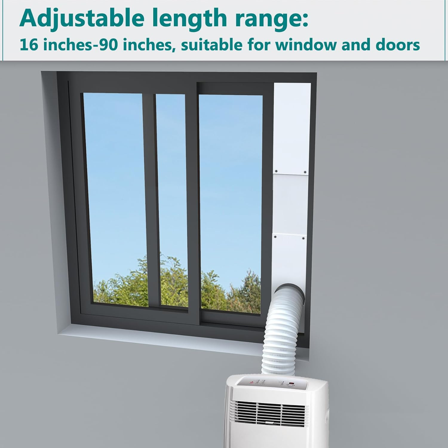 Sliding Door Kit for Portable Air Conditioner,Adjustable Seal Panels for Portabl