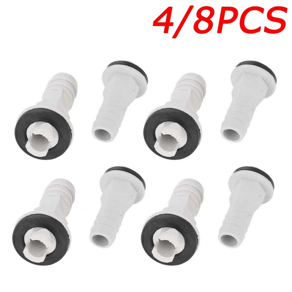 4/8pack Air Conditioner Drain Hose Connector Adapter Straight Fitting