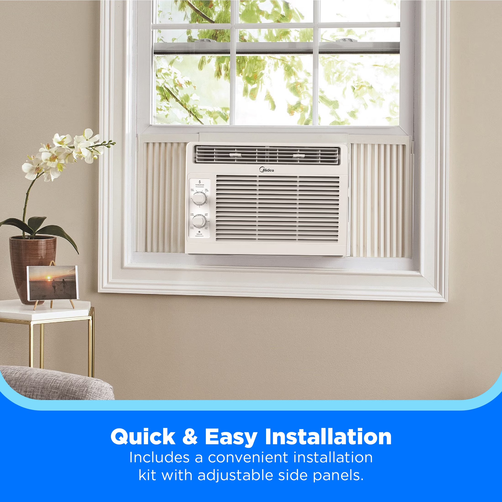 5,000 BTU 150 Sq Ft Mechanical Window Air Conditioner, White, MAW05M1WWT-N, New