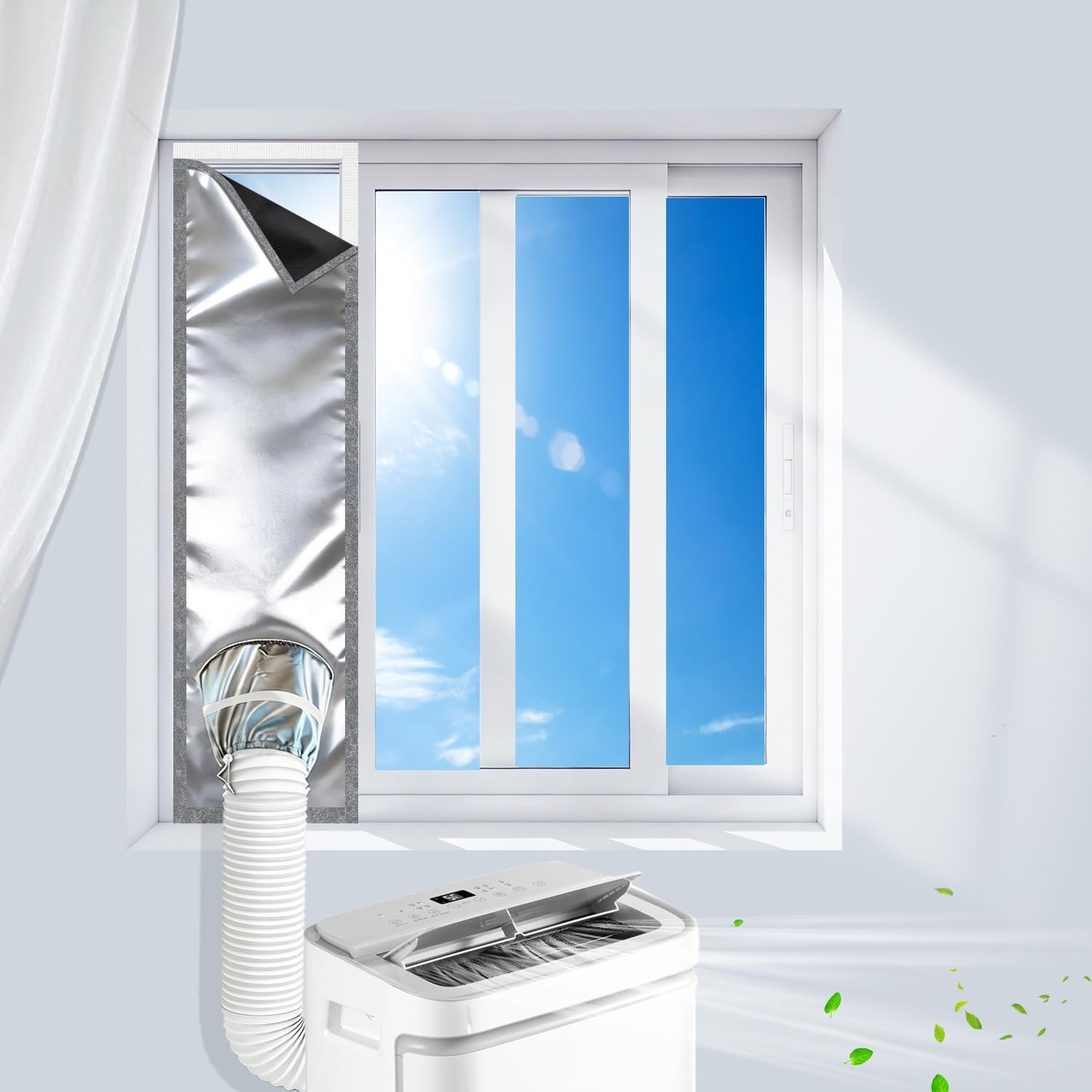 Portable Air Conditioner Window Kit 10&Prime;x40&Prime; for Sliding/Hung Windows, 420D Seal,
