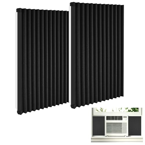 2 Pack Insulated Foam Window AC Side Panels Seal