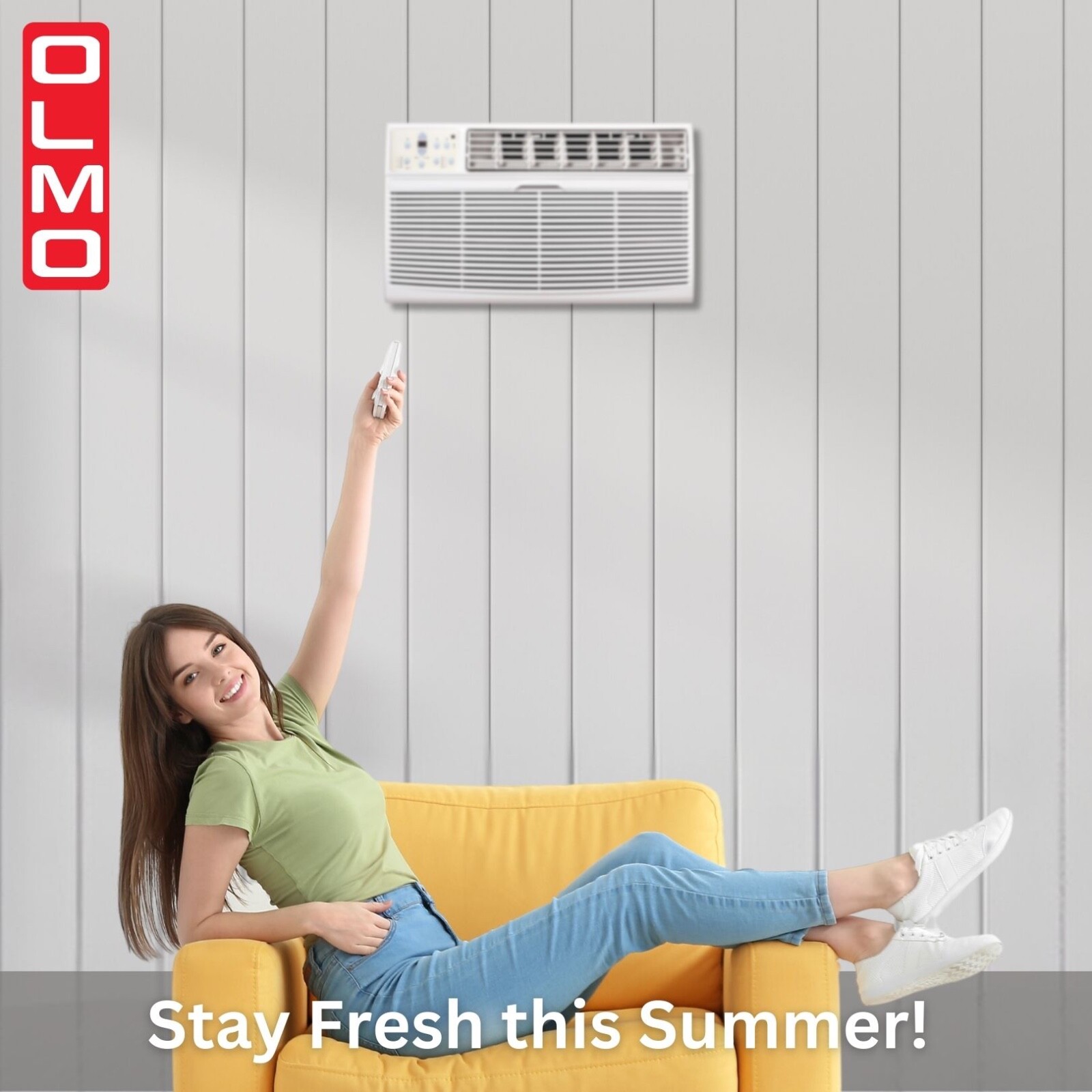OLMO 12000 BTU 115V Through the Wall Air Conditioner Cooling Only – WiFi