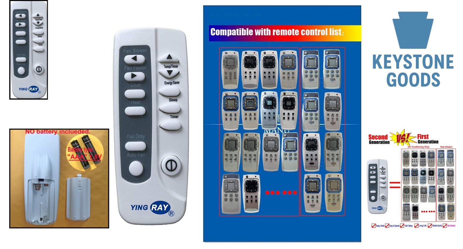 Universal Replacement Remote for Frigidaire Window Air Conditioners
