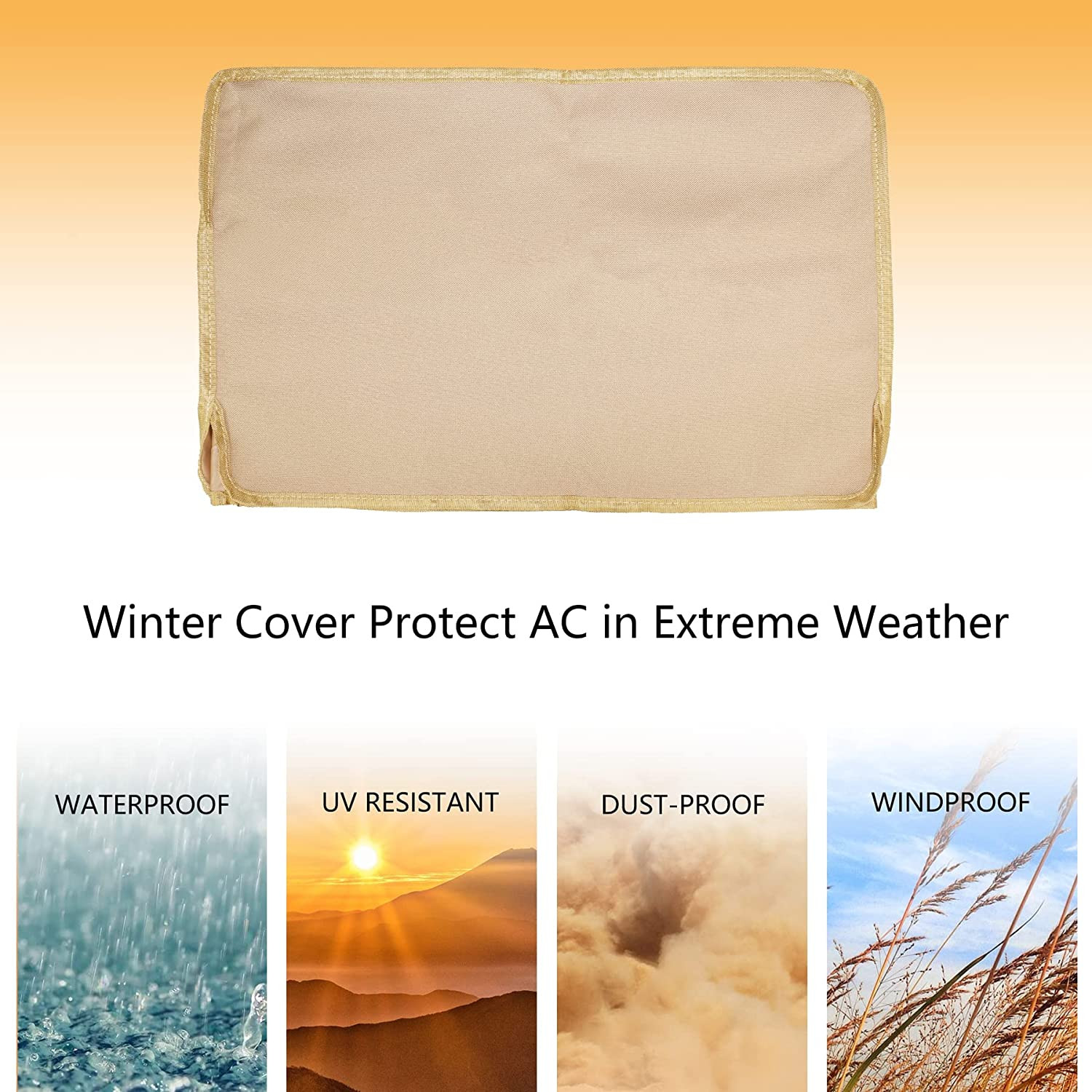 Winter Air Conditioner Covers for U-Shaped Window Air Conditioner Weatherproof