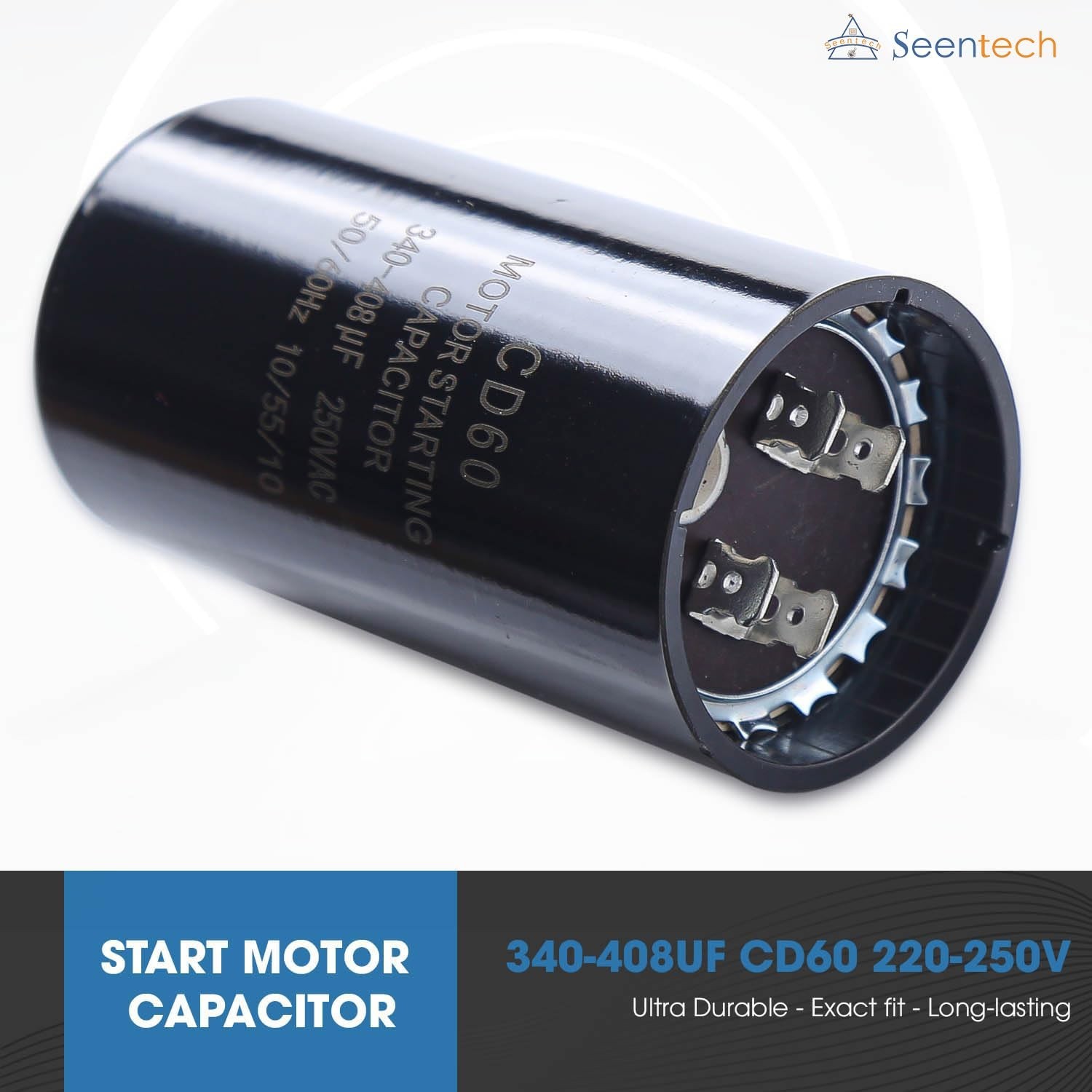 340-408 uf MFD Motor Start Capacitor 110-125V AC Electric Round Universal Repair