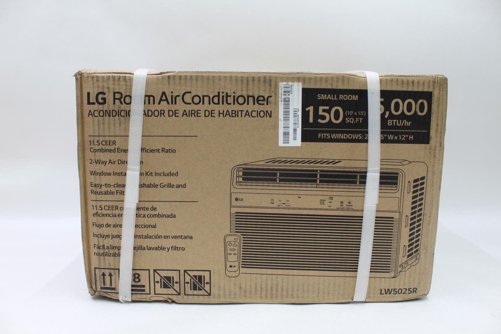 LG – 150 Sq. Ft. 5,000 BTU Window Air Conditioner – White LW5025R