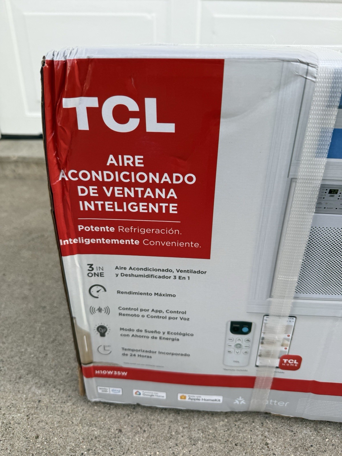TCL H10W35W 10000 BTU Smart Window Air Conditioner with Remote 450 Sq. Ft. NEW