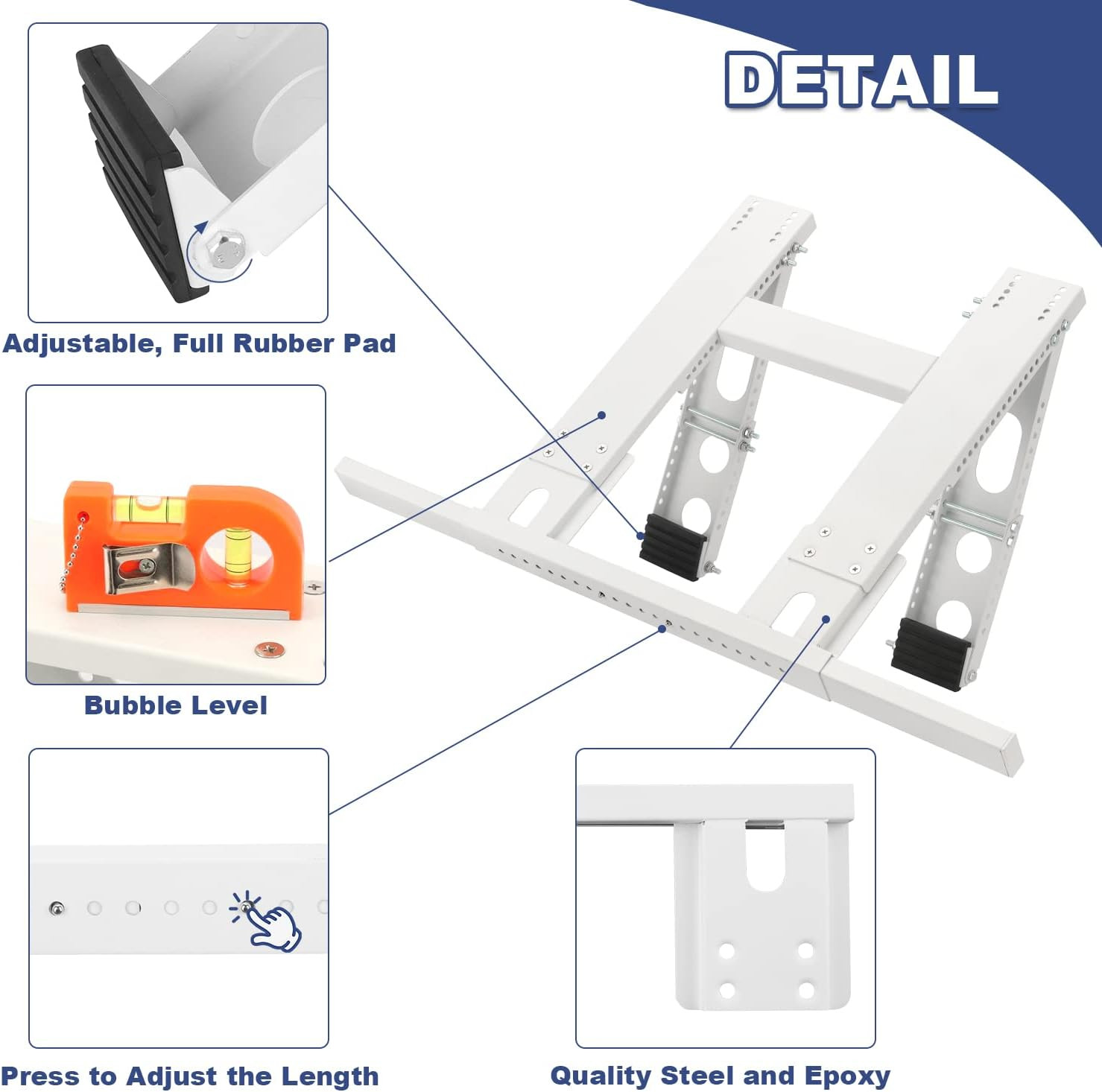Window Air Conditioner Support Bracket, Universal Ac Window Bracket No Drilling