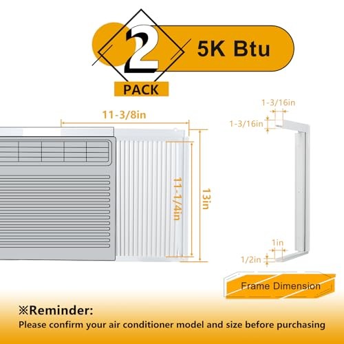 Window Air Conditioner Side Panel and Frame Set,AC Accordion Filler 5000BTU