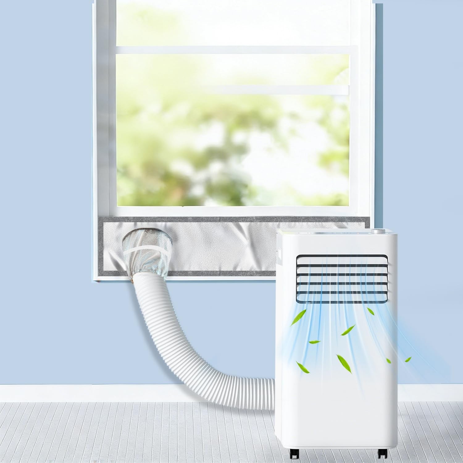 Portable Air Conditioner Window Kit 10&Prime;x40&Prime; for Sliding/Hung Windows, 420D Seal,