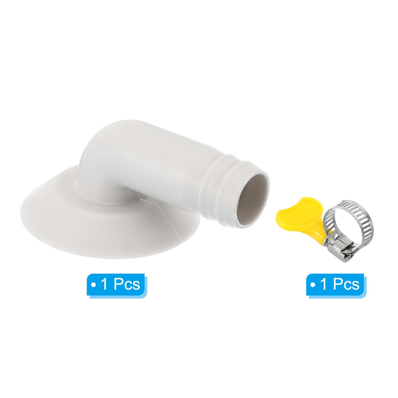 1Pack 18mm Air Conditioner Drain Hose Connector with Clamp White Style 7