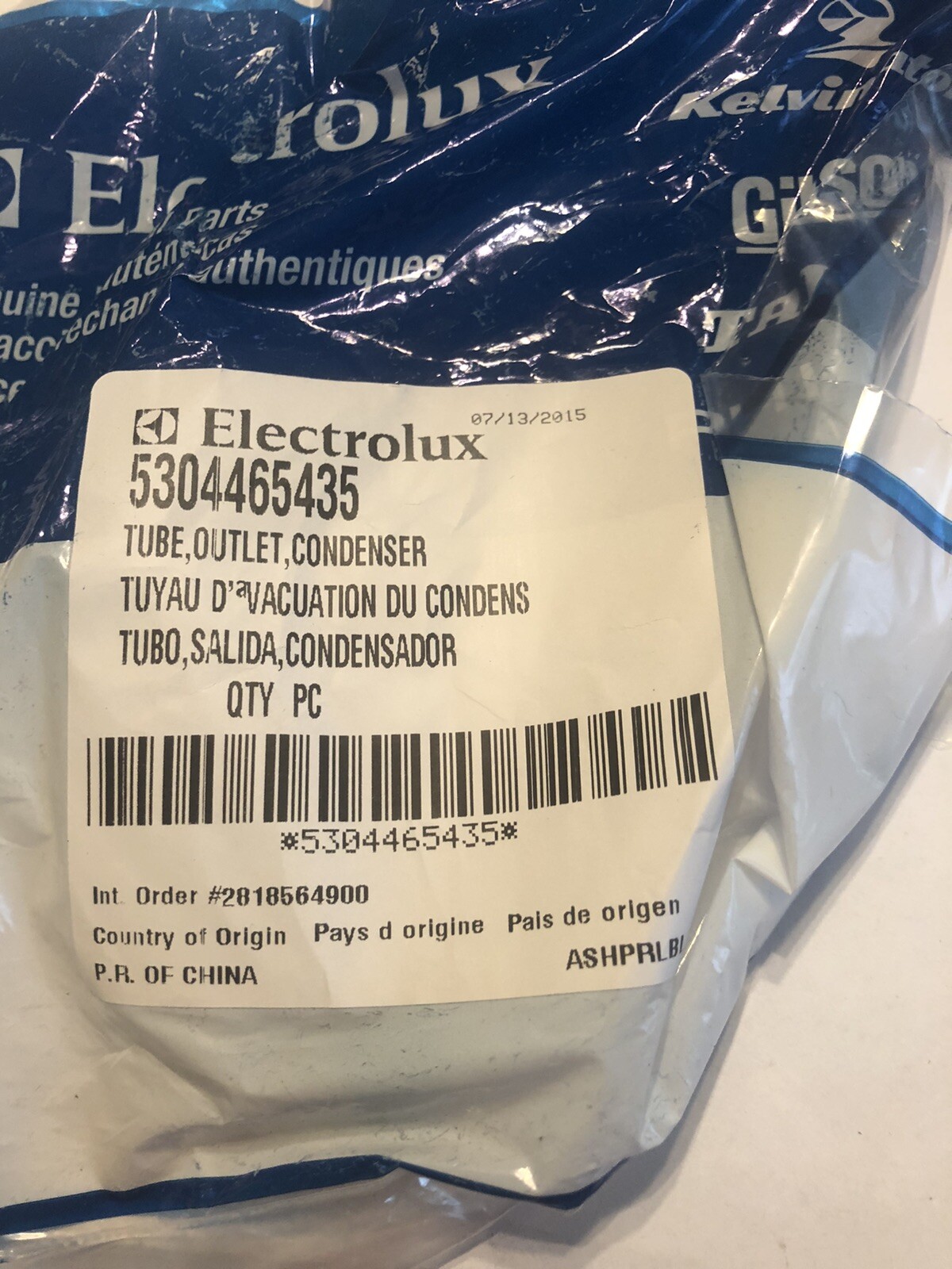 ELECTROLUX FRIGIDAIRE AIR CONDITIONER CONDENSER COPPER OUTLET TUBE 5304465435