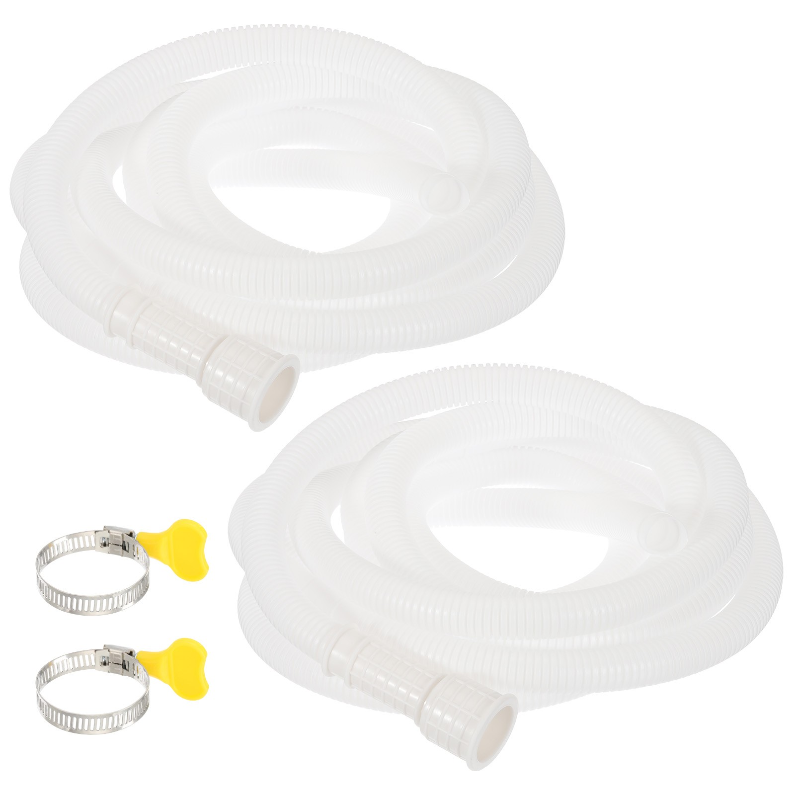 2 Set 13.12ft Air Conditioner Drain Universal AC Drain Connector Hose with Clamp
