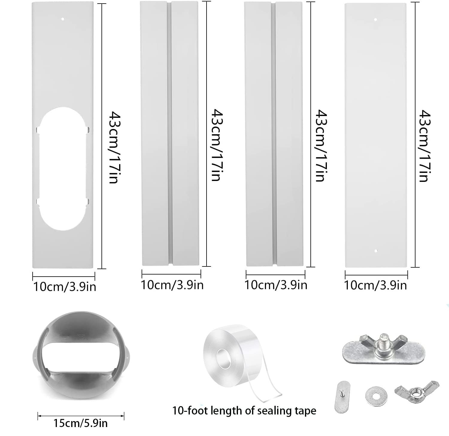FFXWTSF Portable Air Conditioner Window Kit with 5.9&Prime; Exhaust Hose