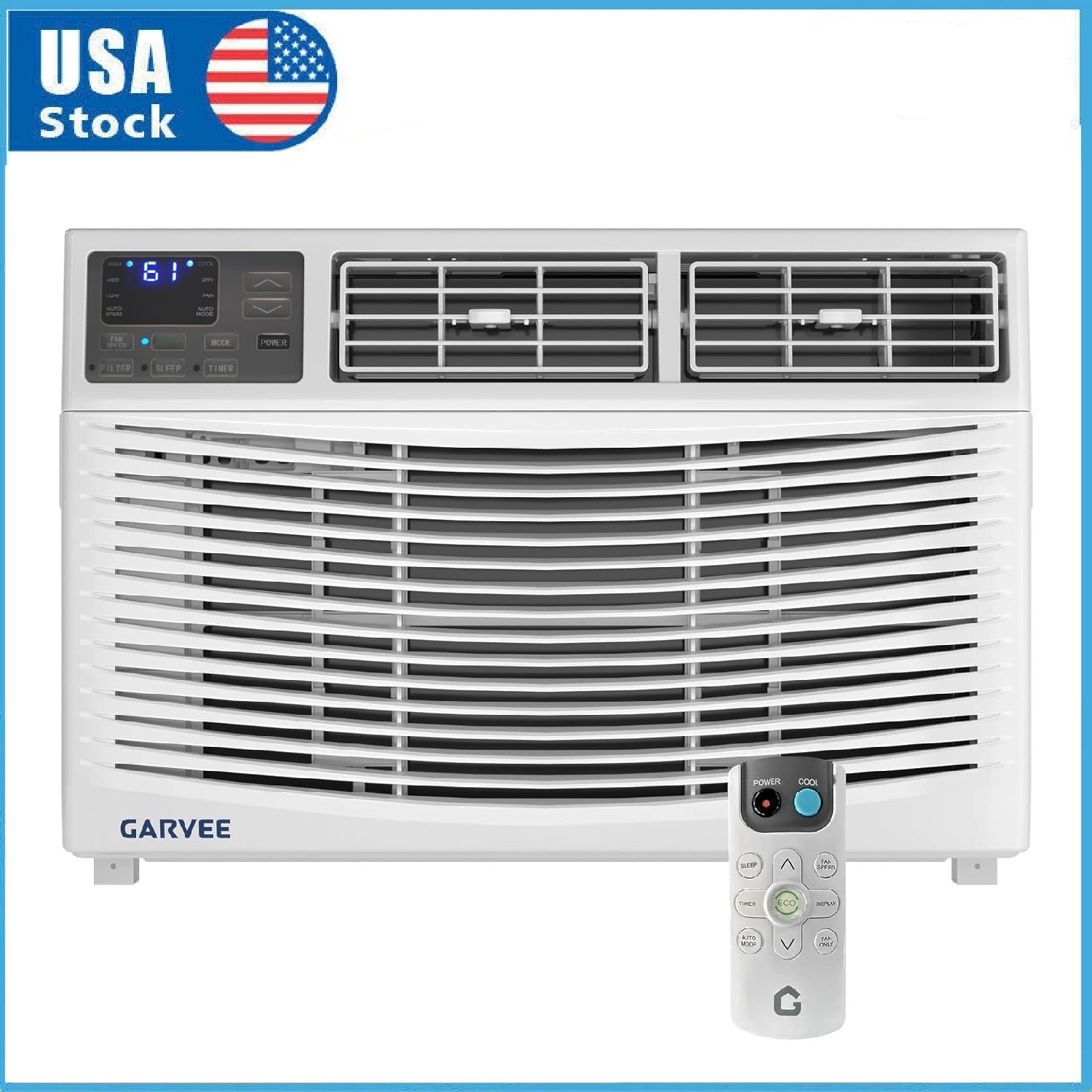 6000BTU Window Air Conditioner with Remote Control 115V 350 Sq.ft. 24 Hour Timer
