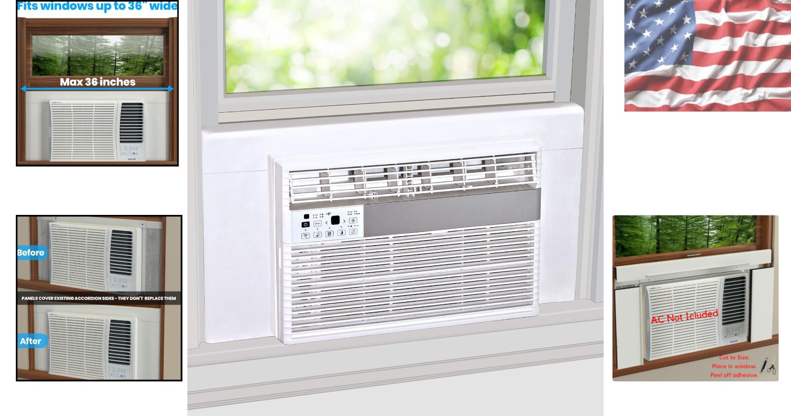 Insulation Side Panels for Window Air Conditioners – Winter & Summer Use