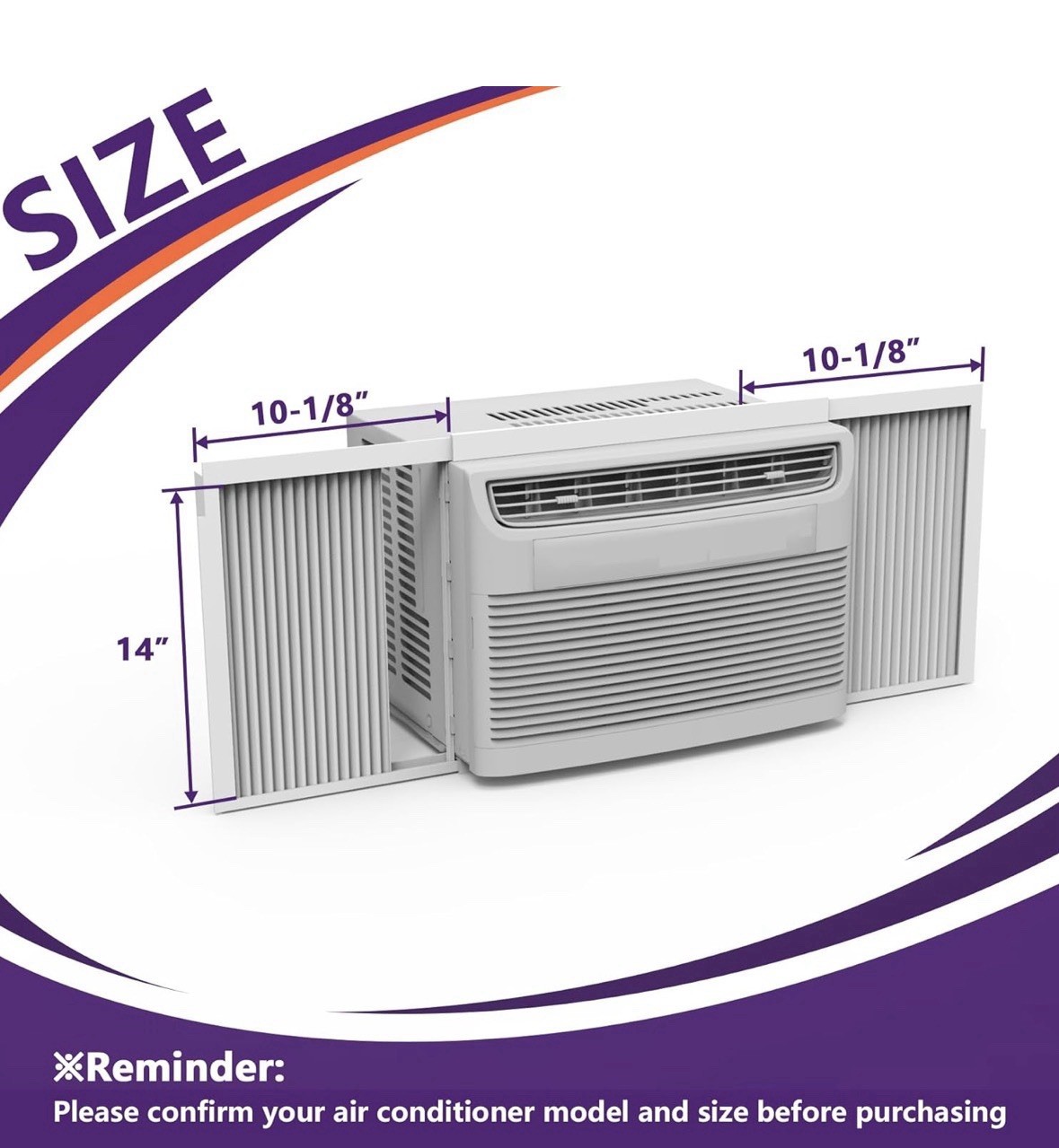 Mxclimate Window Air Conditioner Side Panels with Frame,Window AC 10k Btu