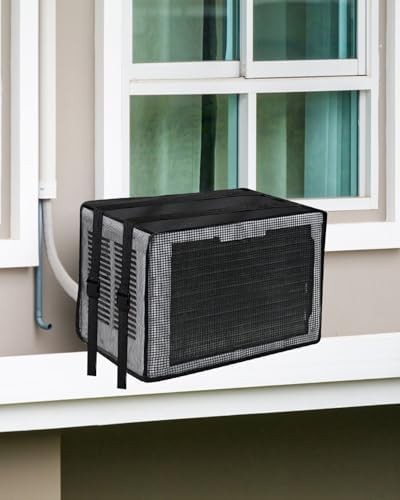 Mesh Window AC Cover, U-Shape Air Conditioner Outdoor Unit Cover, Dustproof Wate