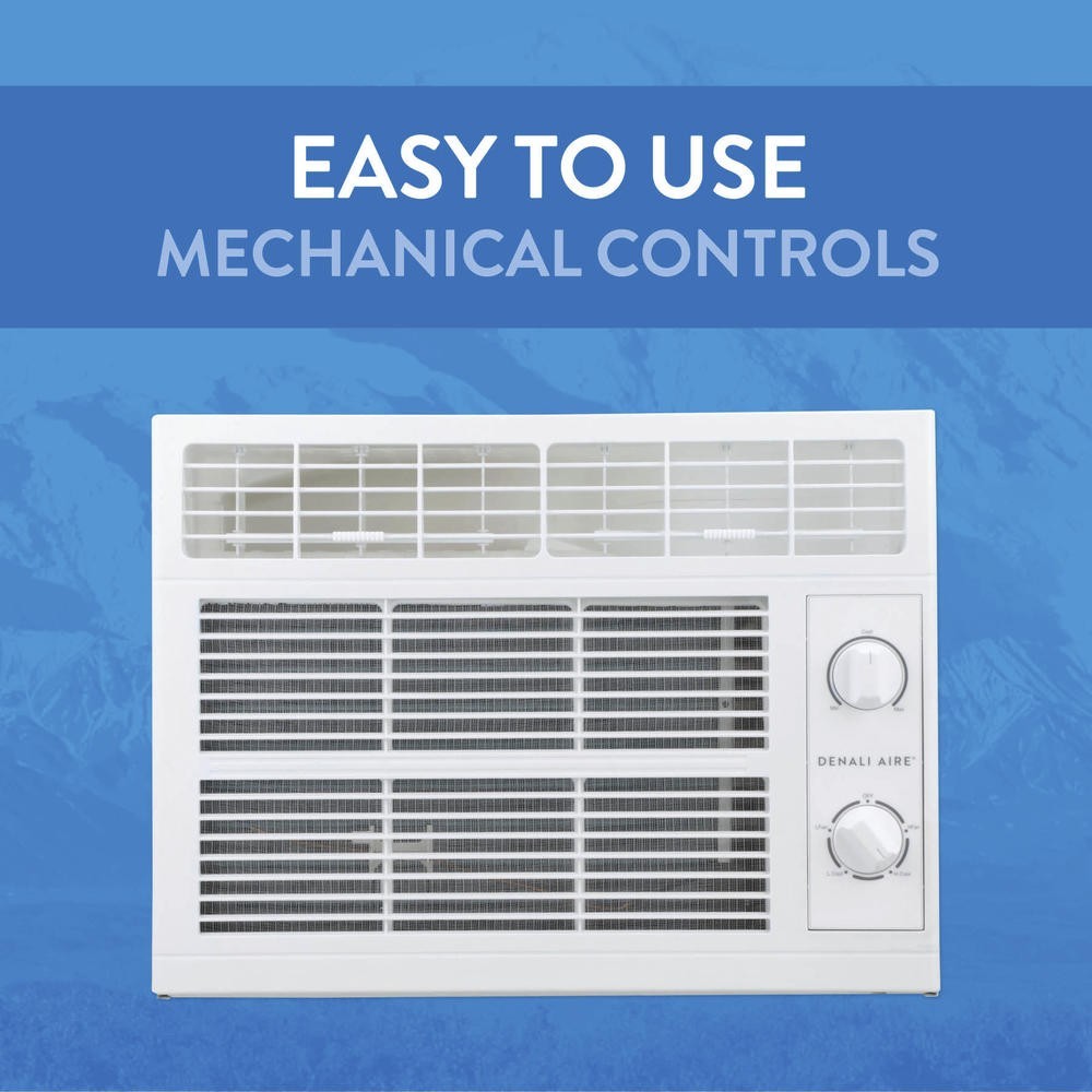 5000 BTU 115V Modern Window Air Conditioner Manual 2 Speed Auto Restart Function