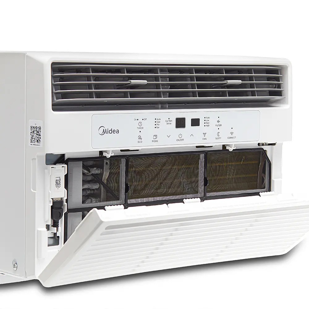 Midea 8000 BTU Smart Window AC with Remote Cover 350 Sq. ft.- Refurbished