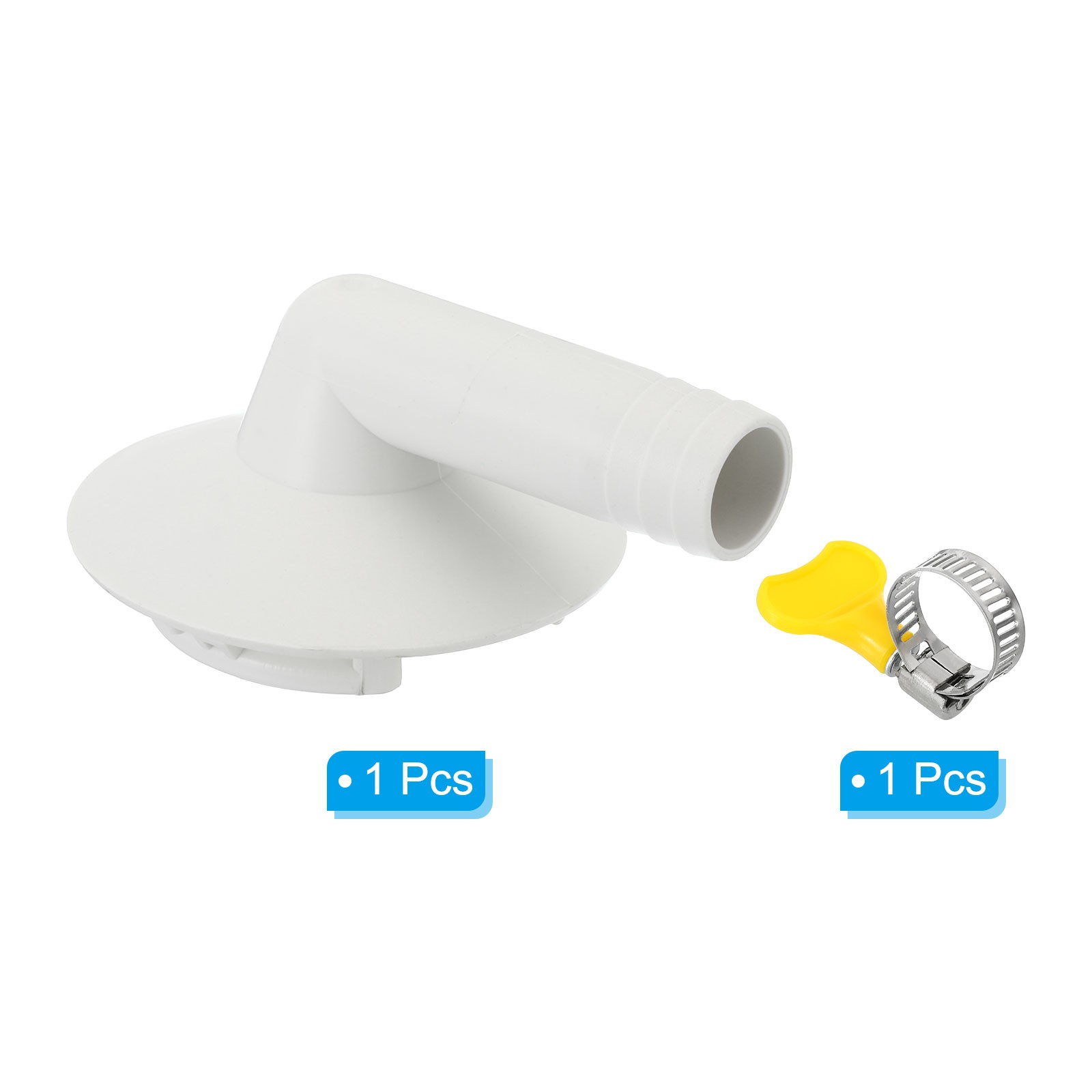 1pcs 42mm Air Conditioner Drain Hose Connector with Clamp, White Style 1
