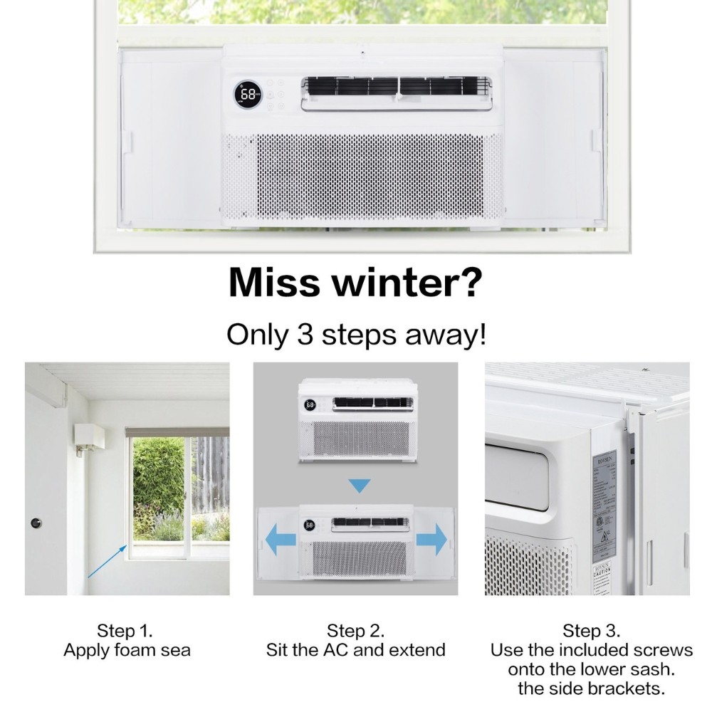 12000 BTU 3- Speed Inverter Window Air Conditioner with Remote Wifi |550 Sq. Ft.
