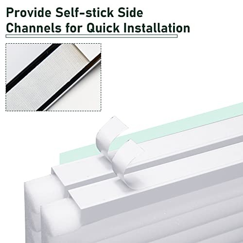 Window Air Conditioner Insulation Foam Panels, AC Side Panels Kit, 17in White