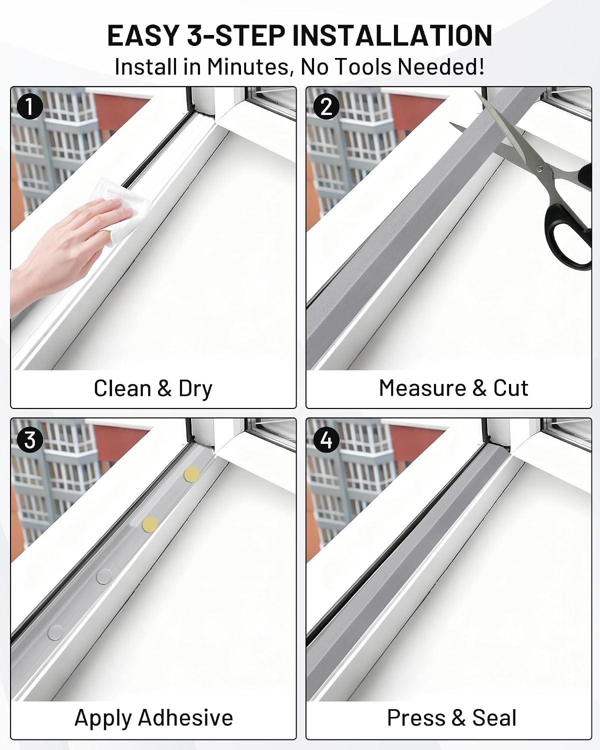Air Conditioner Window Seal, 2 Roll of 2 in × 1 in × 6.5 ft Foam Stripe…..