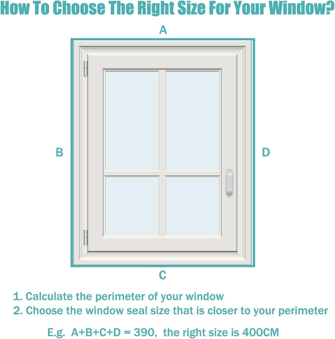 Window Seal for Portable Air Conditioner and Tumble Dryer 400CM Universal