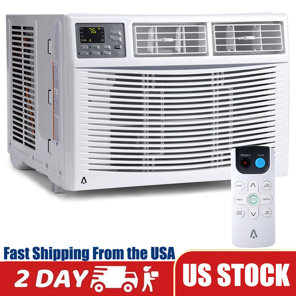 8000BTU Window Air Conditioner with Remote Control Fast Cooling for 350 Sq.Ft