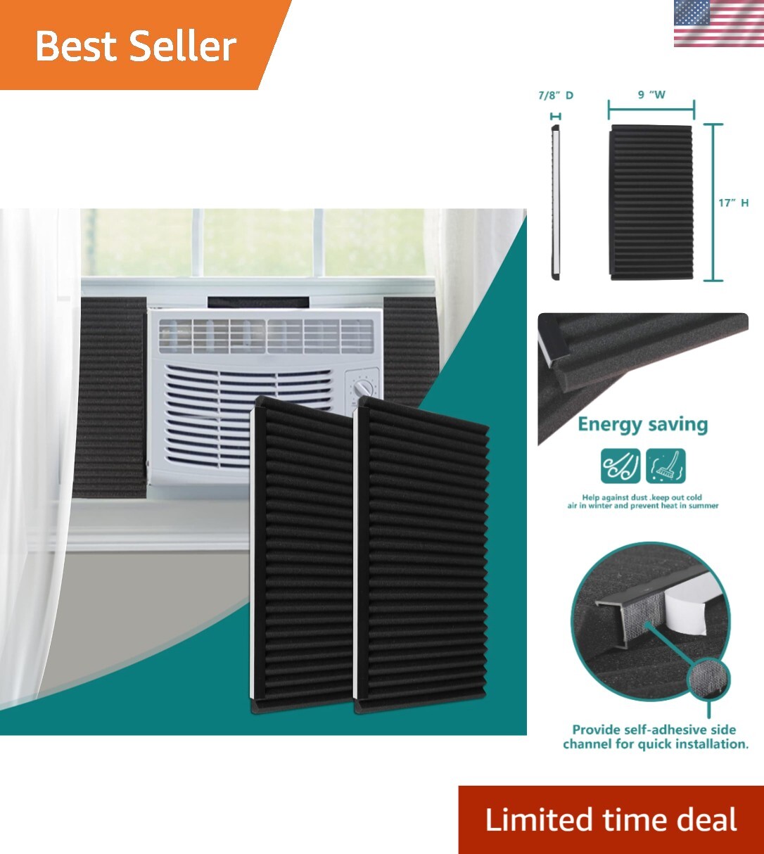 Insulating Foam Panels for Window AC Units – Noise Absorbent & Easy Cut