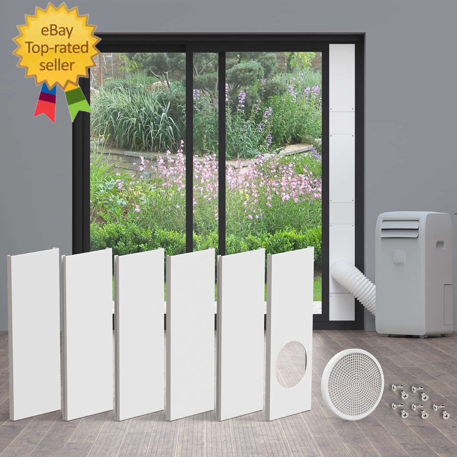 Sliding Door Kit for Portable Air Conditioner,Adjustable Seal Panels for Portabl
